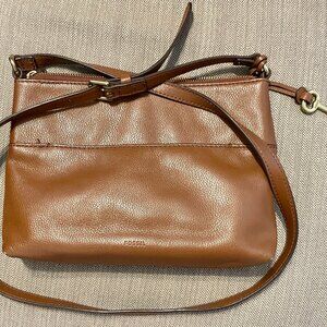 Fossil Fiona Crossbody Bag Brown Leather ZB7266 Cross Body Purse